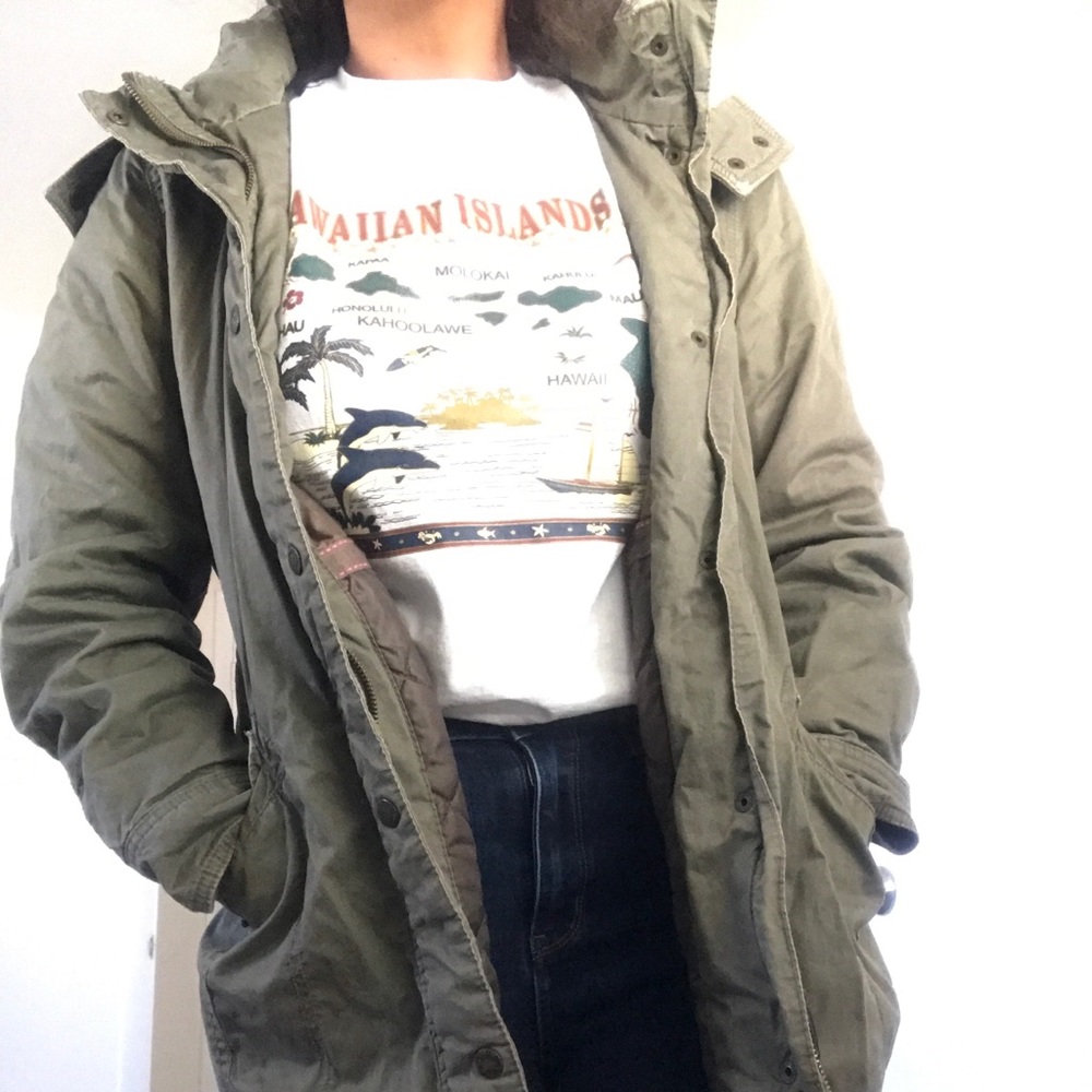 H&M Green winter coat